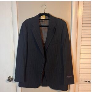 Vintage NWT Ralph Lauren Polo University Pinstripe Suit Jacket SZ‎ 44L